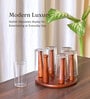 Rustic Charm Hexa Wooden Glass Stand