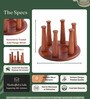 Rustic Charm Hexa Wooden Glass Stand