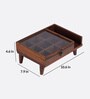Rustic Charm Legged Wooden Spice Box