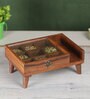 Rustic Charm Legged Wooden Spice Box