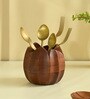 Rustic Charm Lotus Cutlery Holder