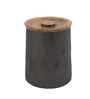 Black Rustic Charm Mango Wood Canister