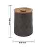 Black Rustic Charm Mango Wood Canister