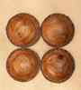 (Set Of 4) Rustic Charm Acacia Wood Serving Bowls