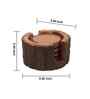 (Set Of 4) Rustic Charm Acacia Wood Coasters with Holder