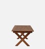 Rustic Solid Wood 6 Seater Dining Table in Brown Finish