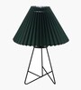 Green Rustic Farmhouse Table Lamp Fabric Shade