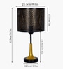 Brown Rustic Farmhouse Table Lamp Fabric Shade