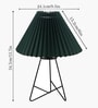 Green Rustic Farmhouse Table Lamp Fabric Shade