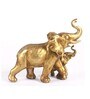 Rustic Golden Mom and Baby Elephant Resin Figurines Rustic Golden Mom and Baby Elephant Resin Figurines