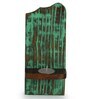 Rustic Radiance Antique Finish Blue Mango Wood Wall Tea Light Holder