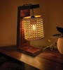 Rustic Rattan Table Lamp