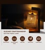Rustic Rattan Table Lamp