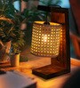 Rustic Rattan Table Lamp