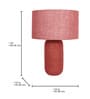 Rustic Red Oxide Jute & Fabric Capsule Table Lamp