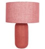 Rustic Red Oxide Jute & Fabric Capsule Table Lamp
