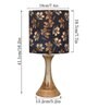Rustic Sandbox Table Lamp Bedside Wooden Desk Lamps, Fabric Shade, Iris Black
