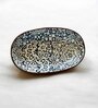 Rustic Stone | Floral Charm Handcrafted Ceramic Oval Serving Platter & Snack Plates (Set of 2)