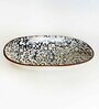 Rustic Stone | Floral Charm Handcrafted Ceramic Oval Serving Platter & Snack Plates (Set of 2)