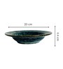 Rustic Stone | Handcrafted Ceramic Azure Wave Pasta Plate Set of 2