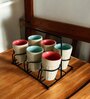 Rustic Stone | Handcrafted Matte Chic Kulhad Ceramic Mugs with Stand