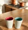 Rustic Stone | Handcrafted Matte Chic Kulhad Ceramic Mugs with Stand