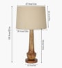 Rustic Turnip Wood Table lamp for home