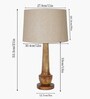 Rustic Turnip Wood Table lamp for home