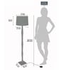 Rustic Wood Floor Lamp, Walnut Brown with Multicolor Fabric Shade, Fanny Figure, Bird