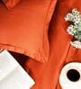 Red 400TC 100% Cotton Solid Flat Super King Bedsheet With 2 Pillow Covers