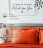 Red 400TC 100% Cotton Solid Flat Super King Bedsheet With 2 Pillow Covers
