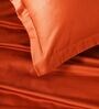Red 400TC 100% Cotton Solid Flat Super King Bedsheet With 2 Pillow Covers