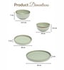 Rusty Green Melamine Plato Dinner Set Of 20 Pcs