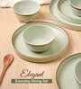 Rusty Green Melamine Plato Dinner Set Of 20 Pcs