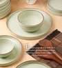 Rusty Green Melamine Plato Dinner Set Of 20 Pcs