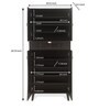 Ruth Big Shoe Cabinet With Drawer in Cappucino Finish