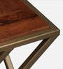Ruth Metal End Table In Matte Gold Finish