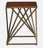 Ruth Metal End Table In Matte Gold Finish
