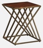 Ruth Metal End Table In Matte Gold Finish