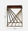 Ruth Metal End Table In Matte Gold Finish