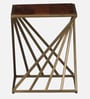 Ruth Metal End Table In Matte Gold Finish