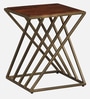Ruth Metal End Table In Matte Gold Finish