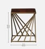 Ruth Metal End Table In Matte Gold Finish