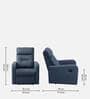 Rx3 Fabric Manual 1 Seater Recliner In Ocean Blue Colour