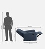 Rx3 Fabric Manual 1 Seater Recliner In Ocean Blue Colour