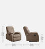 Rx5 Fabric Manual 1 Seater Recliner In Belgian Beige Colour