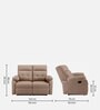 RX5 Fabric Manual 2 Seater Recliner in Belgian Beige Colour