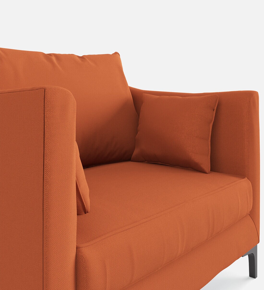 Buy Esteban Velvet 1 Seater Sofa In Rust Colour By Casacraft Online ...