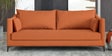 Esteban Velvet 3 Seater Sofa In Rust Colour