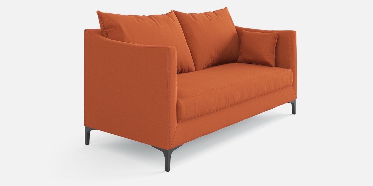 Buy Esteban Velvet 2 Seater Sofa In Rust Colour By Casacraft Online